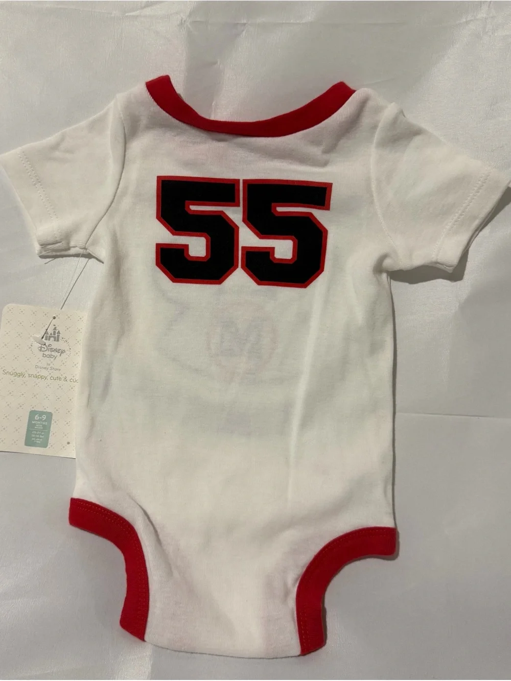 Disney White & Red Original Mouseketeer Baby Onesie